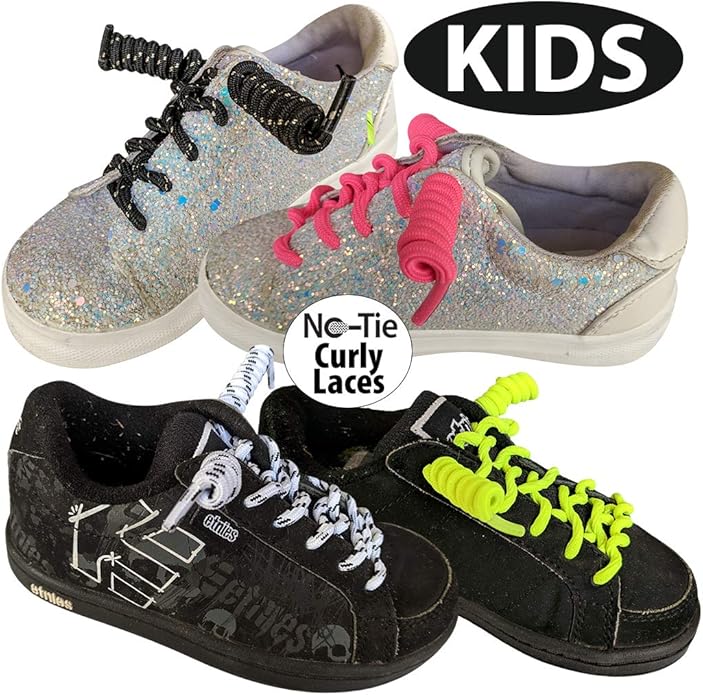 FOOTMATTERS Curly No Tie Shoe Laces - Elastic Spring Laces-Ruum Studio Home
