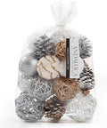 ANDALUCA Decorative Balls Bag Bowl Filler Home Decor (Silver Pinecone)-Ruum Studio Home