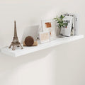 55 Inch Floating Shelves White, Rustic Wood Floating Shelf Wall Mounted, 9 Inch Deep Floating Shelf for Kitchen, Bedroom, 55 x 9 Wall Shelves for Home Storage, Set of 1-Ruum Studio Home