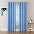 ChrisDowa Grommet Room Darkening Curtains for Bedroom and Living Room - 2 Panels Set Thermal Insulated Blackout Curtains (Sky Blue, 52W x 72L )-Ruum Studio Home