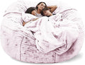 Big Huge Giant Bean Bag Chair for Adults, (No Filler) Bean Bag Chairs in Multiple Sizes and Colors Giant Foam-Filling Required- Machine Washable Covers, Double Stitched Seams (Blood red,7FT)-Ruum Studio Home