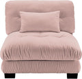 Armless Sofa W/1 Pillow - Pink-Ruum Studio Home