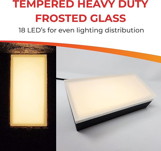 LUMENGY Paver Light 4×8 Inch (3.93 inch X 7.87 inch), 2700K Brick Lighting for Pavers, Driveway, Pathway Patio, & Garden, 12V Waterproof IP67, Drive-Over Rated-Ruum Studio Home