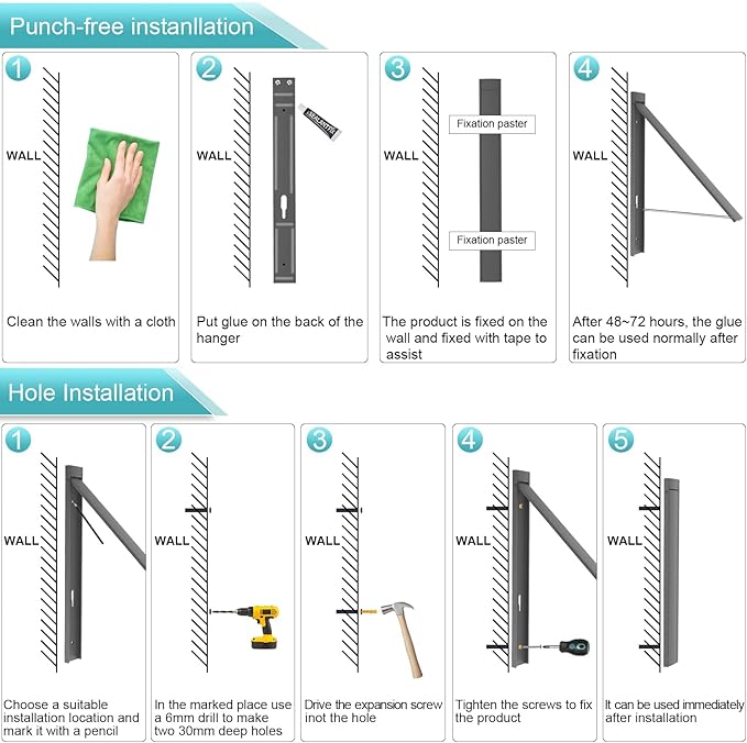 Retractable Clothes Drying Rack,Space Saver Wall Mounted Folding Hanger for Laundry Room, Closet Storage Organization, Easy Installation Aluminium Never Rust Dryer 1pcs-Ruum Studio Home