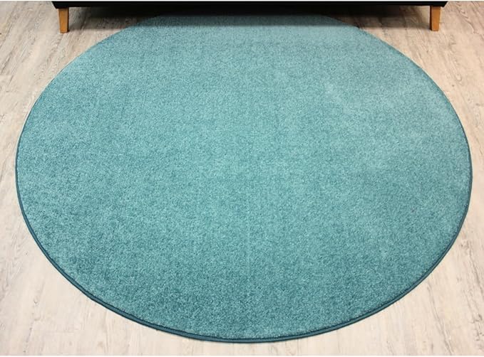 KOECKRITZ Soft and Colorful Kids Classroom Area Rugs (Passes Flammability Pill Test) Many Sizes and Bright Colors to Select from (4' Round, Surf)-Ruum Studio Home