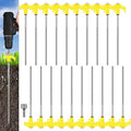 Hicarer 20 Pcs 20 Pcs 8'' Screw in Tent Stakes Heavy Duty Ground Metal Stakes for Inflatables with Hex Head Driver for Outdoor Camping Tent Inflatable Garden Decor (Yellow)-Ruum Studio Home