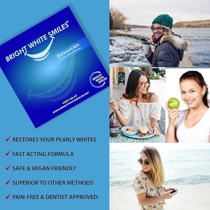 Bright White Smiles 44% Teeth Whitening Gel Syringe Refill Pack, Carbamide Peroxide, 5 Syringes (3ml),Tooth Whitener Formula-Ruum Studio Home