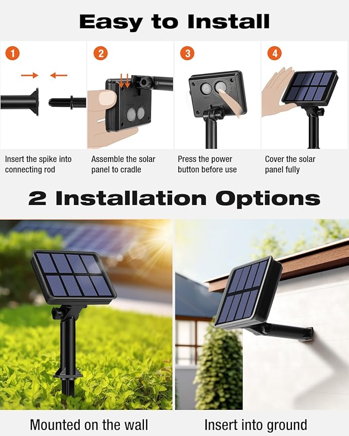 1 Pack Solar Fairy Lights for Outside Waterproof, 49FT/15M 150LED Solar String Lights Outdoor 8 Modes Solar Twinkle Lights for Garden Yard Christmas Tree Wedding Party Decor, Warm White-Ruum Studio Home