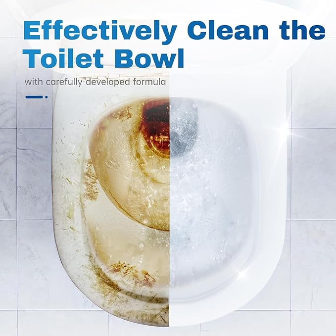 Vacplus Toilet Bowl Cleaner Tablets 80 PACK, Automatic Cleaners with Bleach, Slow-Releasing Toilet Tank Cleaners for Deodorizing & Descaling, Household Toilet Cleaners against Tough Stains-Ruum Studio Home