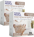 The Clean People Laundry Detergent Sheets - Laundry Soap - Ultra Concentrated, Recyclable Packaging, Stain Fighting - Sweet Petals & Vanilla, 192 Pack-Ruum Studio Home