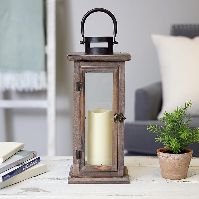 Koehler Home Decor Perfect Lodge Wooden Lantern-Ruum Studio Home