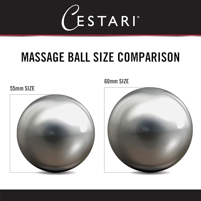Cryosphere Massage Ball Hot Cold Roller Ball - Fast Muscle Pain Relief - Stainless Steel Balls for Heat or Ice Therapy - Feet Pain - Plantar Fasciitis- Back Ache - Foot Massager - 60 mm Ice Roller-Ruum Studio Home
