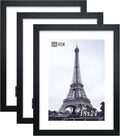 VCK 18x24 Poster Frames 3 Pack Black MDF Wood and Polished Plexiglass Frame,Display Pictures in Horizontal and Vertical-Ruum Studio Home
