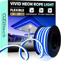 GZBtech Flexible LED Neon Rope Lights 16.4FT,AC 110-120V Waterproof Neon Strip Light, 120LEDs/M Cuttable Connectable Rope Lighting for Indoor Outdoor Home Decor/Commercial Building Use-Blue 5M-Ruum Studio Home