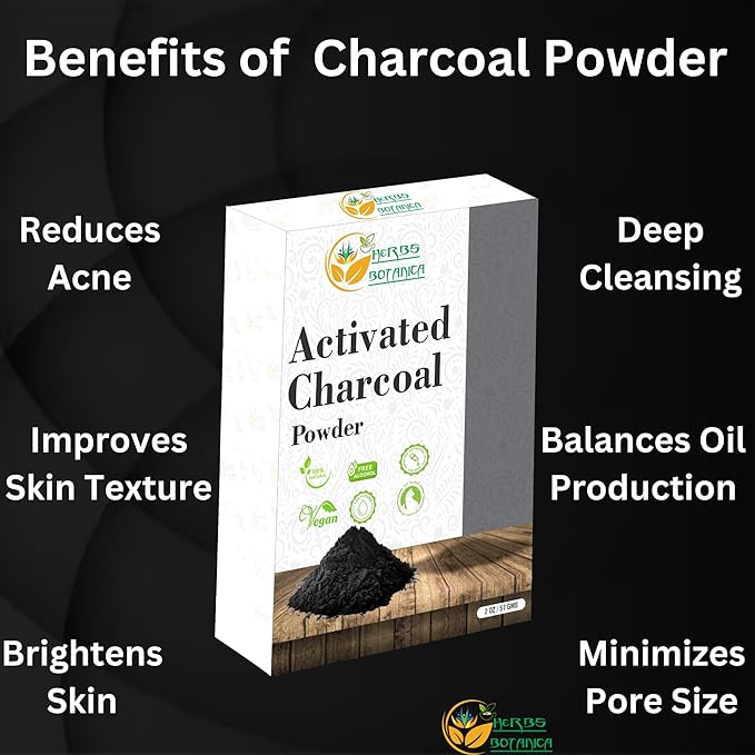 Activated Charcoal Powder 100% Food Grade, Natural Detoxifier for Teeth Whitening, Digestive Health, Face Masks, DIY Skincare, Detox Drinks & Bug Bite Relief 3.5 oz Pack-Ruum Studio Home