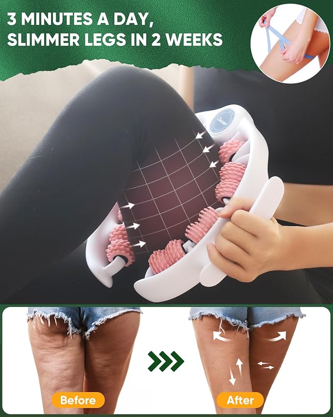 ONUEMP Cellulite Massager Roller, Cellulite Remover Muscle Roller, Fascia Massage Tool for Thigh, Leg, Waist - Anti-Celulitis, Lymphatic Drainage, Body Sculpting, Deep Tissue Pain Relief-Ruum Studio Home