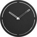 Stephanie Imports Modern Minimalist Dark Concrete Gray Silent Wall Clock (Silver)-Ruum Studio Home