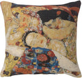 C Charlotte Home Furnishings Inc Virgin Faces Belgian Cushion Cover | Pure Cotton Decorative Cushion Case | Cushion Cover for Indoor Use | 17x17 Inch Cushion Cover for Living Room I by Gustav Klimt-Ruum Studio Home