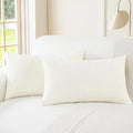CaliTime Throw Pillow Covers Decorative 16 X 26 Inches Pack of 2 Cozy Chenille Cushion Cases for Couch Sofa Bed Living Room Home Cream-Ruum Studio Home