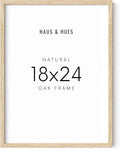 HAUS AND HUES Beige 18 x 24 Poster Frame - 18 x 24 Picture Frame, Wall 18x24 Frame, 18x24 Wood Frame, 24x18 Poster Frame, Wooden Picture Frame 18 x 24, Art 18 x 24 Frame (Beige Oak Frame)-Ruum Studio Home