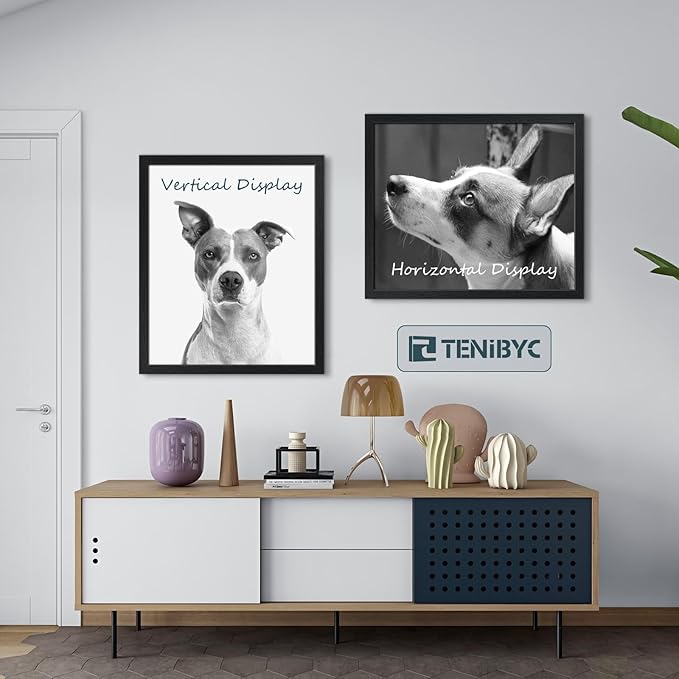 20x24 Picture Frame Set of 3, Textured Black Solid Wood Poster Frame, Wall Gallery Frame-Ruum Studio Home