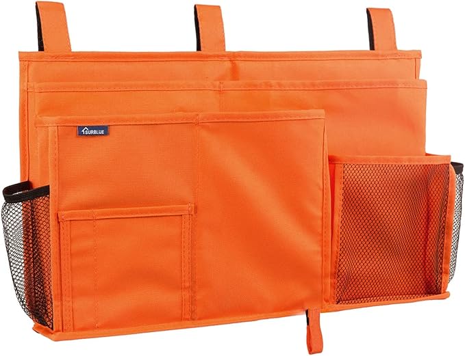 Surblue Caddy Hanging Organizer Bedside Storage Bag for Bunk and Hospital Beds, Orange, L-Ruum Studio Home