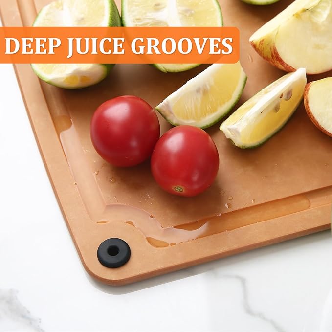 cutting boards for kitchen dishwasher - 2PC cutting board set double-sided with Non-Slip Feet and Juice Groove Composite chopping board for kitchen knife Friendly Cut Meat, Fruit,Vegetable-Ruum Studio Home