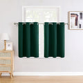 ChrisDowa Small Window Curtains for Kitchen and Bedroom - Grommet Short Thermal Insulated Room Darkening Curtains (2 Panels, Forest Green, 52 x 36 Inch)-Ruum Studio Home