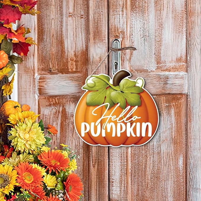 Fall Home Decor, Fall Door Decorations, Pumpkin Wall Decor, Front Door Hanging, Harvest Thanksgiving Farmhouse Porch, Indoor And Outdoor Home Decorations, Housewarming Gift-Ruum Studio Home