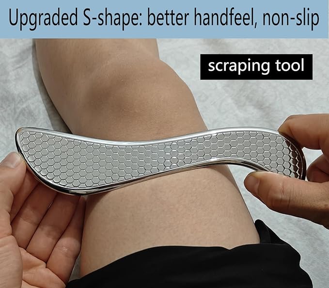 Muscle Scraper IASTM Tool Set (4-Piece) gua sha Stainless Steel fascial Release Tool deep Soft Tissue Massage Tool Set-Ruum Studio Home