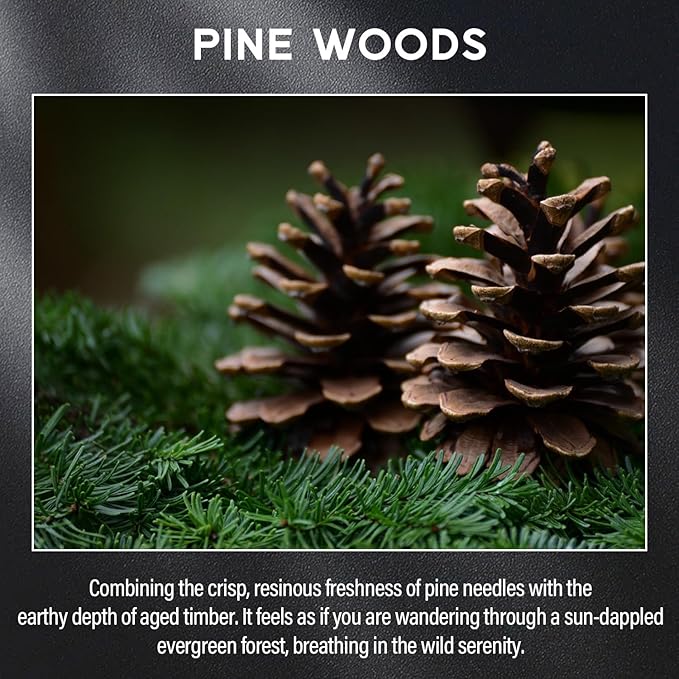 Pine Woods Candle, 9oz Scented Candle for Men, Scented Candles for Home, Gifts for Men, Personalized Blessing Minimalist Men's Gifts-Ruum Studio Home