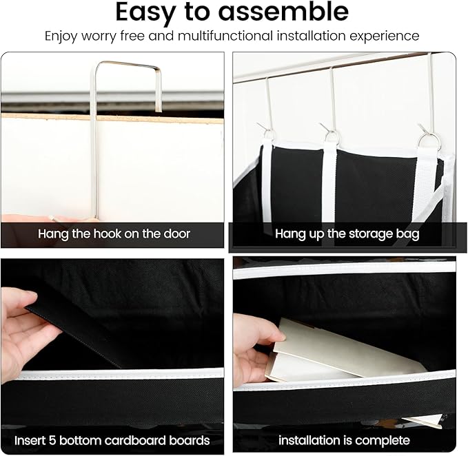 Over the Door Organizer with 5 Large Pockets and 10 Side Mesh Pockets Visible Closet Hanging Organizer Large Capacity Behind Door Storage Organizer for Home Office Bathroom Bedroom-Ruum Studio Home