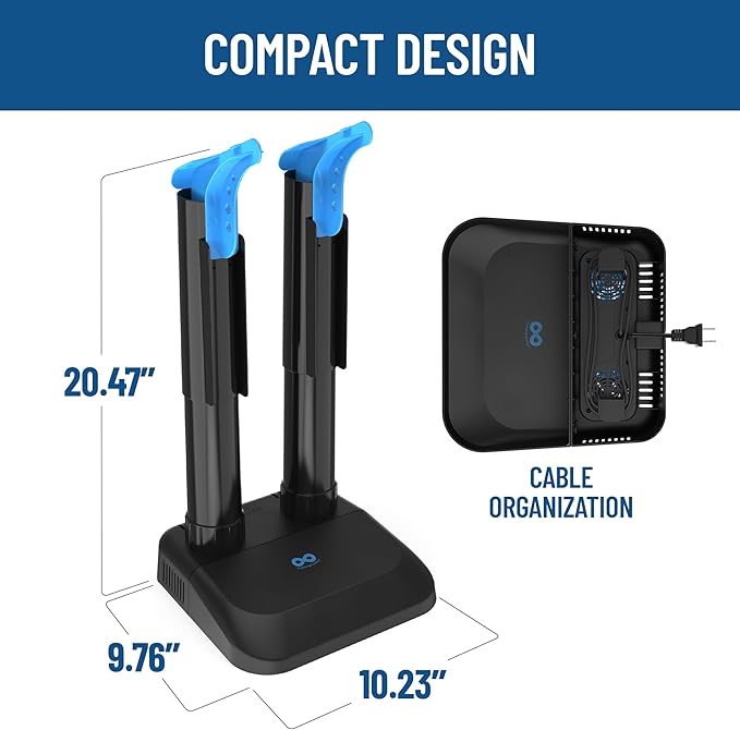 Everlasting Comfort Silent Convection Boot Dryer for Work Boots, Boot Warmer, Energy-Efficient with Fanless Feature to Reduce Smell - Ideal for Sneakers, Cleats & Winter Gear, Ski Boot, Gloves & Shoe-Ruum Studio Home