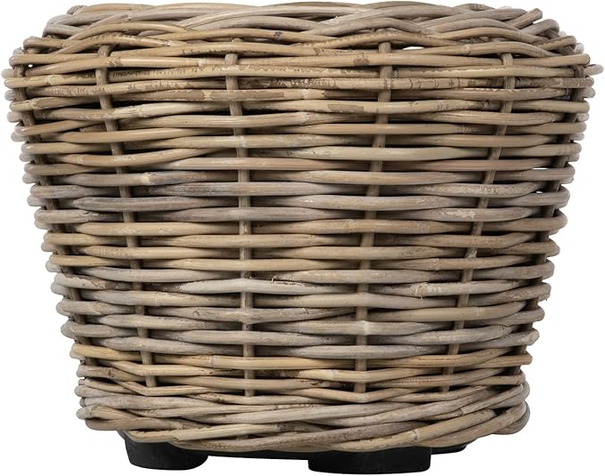 Rattan Kobo Indoor Outdoor Planter Basket with Plastic Pot Small 25-Gallon Soil Capacity-Ruum Studio Home