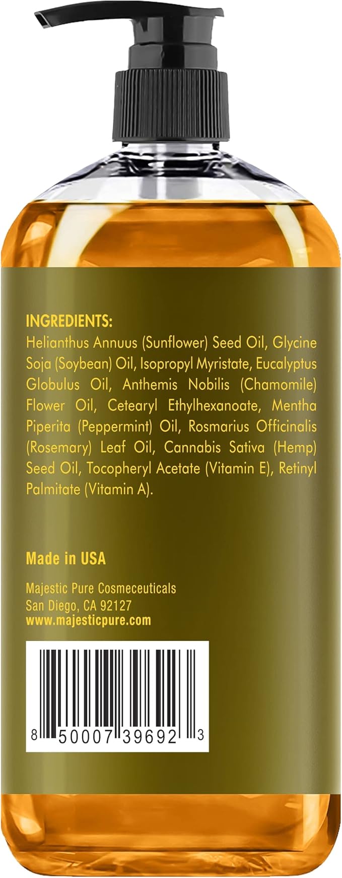 MAJESTIC PURE Eucalyptus Mint Massage Oil for Massage Therapy - Refreshing, and Relaxing - Natural Oils with Eucalyptus Essential Oil - for All Skin Types - Men and Women - 8 fl oz-Ruum Studio Home