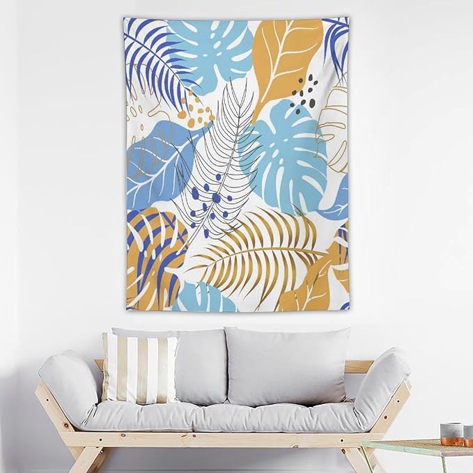 ICMOLYYENLO Tropical Palm Leaves Wall Tapestry, Wall Art for Room Decoration Beautiful Wall Hanging for Bedroom Living Room Dormitory Apartment 50x60 Inch-Ruum Studio Home