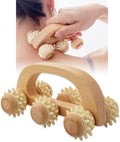 Handheld Massage Roller for Sore Muscle, Wood Therapy Massage Tools for Body, Wooden Fascia Roller for Deep Tissue, Lymphatic Drainage Massager for Legs/Thighs/Butt-Ruum Studio Home