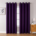 ChrisDowa Blackout Curtains 80 Inches Long 2 Panels Set for Living Room, Grommet Thermal Insulated Room Darkening Curtains for Bedroom (Royal Purple, 52 x 80 Inch)-Ruum Studio Home