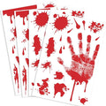 KUUQA 4 Pcs Bloody Handprint Clings Horror PVC Stickers Decals for Halloween Decorations-Ruum Studio Home