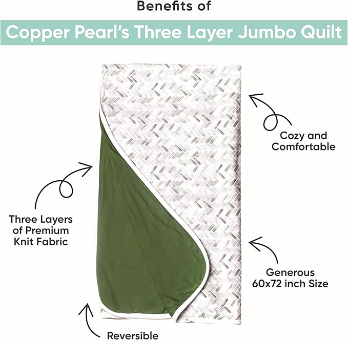 Copper Pearl Jumbo Premium Knit 3 Layer Stretchy Throw Blanket Rufus, Twin-Ruum Studio Home