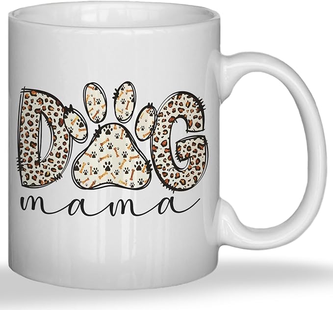 JINYO Dog Mama Mug, Dog Mom Coffee Cup, Dogs Lover Owner Gifts for Women, Pet Lover Gifts Ceramic Coffee Tea Mug 11 oz-Ruum Studio Home