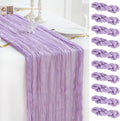 Sioloc 10 Pack Lilac Purple Lavender Cheesecloth Table Runner Fall Autumn Decor for Home 10ft Table Cloth for Tea Wedding Birthday Party Baby Bridal Shower Halloween Thanksgiving-Ruum Studio Home