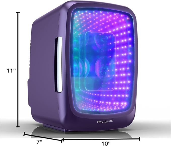 Frigidaire EFMIS179 Gaming Light Up Mini Beverage Refrigerator, Purplehaze-Ruum Studio Home