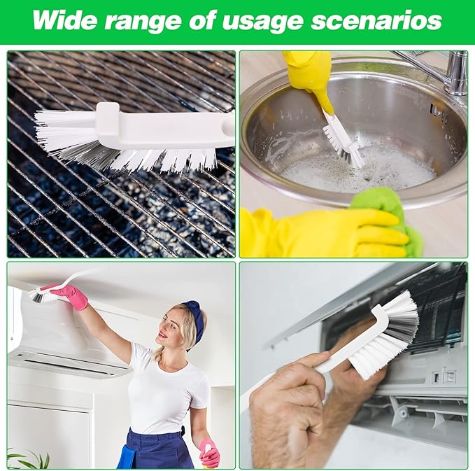 Yinkin 24 Pcs Kitchen Scrub Brush Bulk Sink Bathroom Edge Corner Cleaning Brush Right Angle Mini for Grout Household Dishwasher Tile Lines Window Track Deep Cleaning with Stiff Bristles-Ruum Studio Home