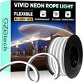 GZBtech Flexible LED Neon Rope Lights 16.4FT,AC 110-120V Waterproof Strip Light, 120 LEDs/M Cuttable Connectable Neon Lighting for Indoor Outdoor Home Decor/Commercial Building Use-Cold White 5M-Ruum Studio Home