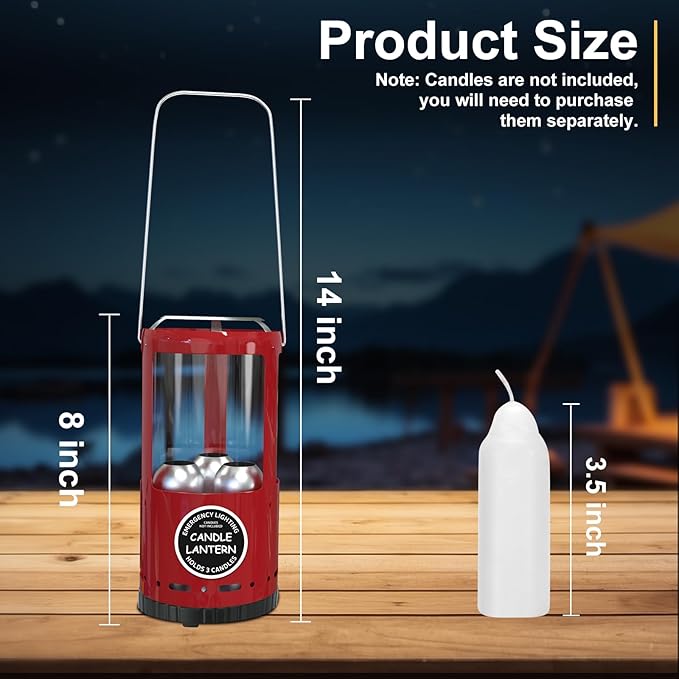 Candle Lantern, Camping Gear for Campers Use, Without Candles-Ruum Studio Home