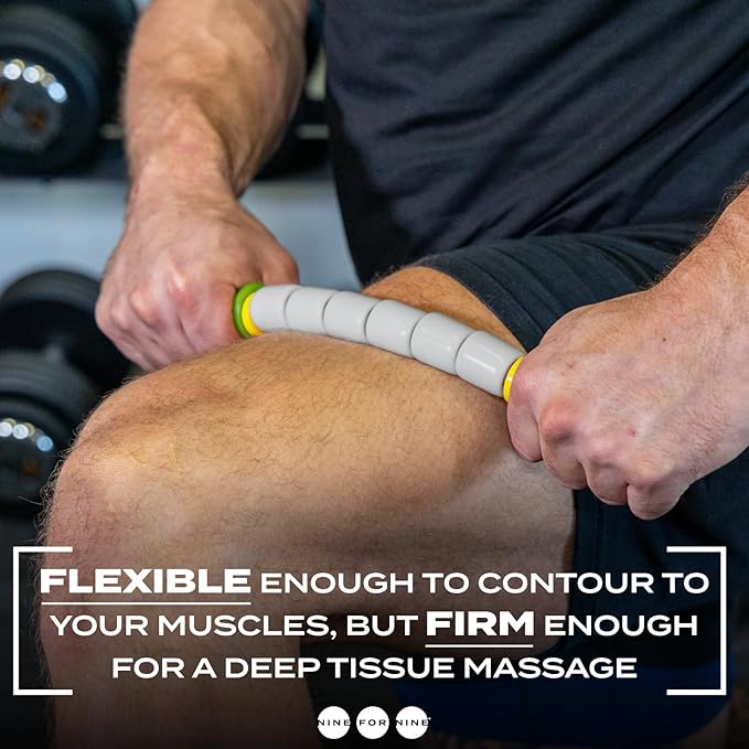 Massage Stick 14" Flexible Handheld Spindle Massage Roller - Full Body Muscle Recovery & Myofascial Release (Small - 14" Massage Stick)-Ruum Studio Home