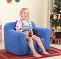 Kids Snuggly-Soft Sherpa Chair, Cuddly Toddler Foam Chair for Boys and Girls, Sky Blue-Ruum Studio Home