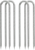 Rebar-Stakes-12-Inch, Ground Stakes Heavy Duty U-Hook Galvanized Anti-Rust Ground Anchors for Camping Tent Trampoline Accessories Dog Fence Chicken Coop Deer Fence 4pcs-Ruum Studio Home
