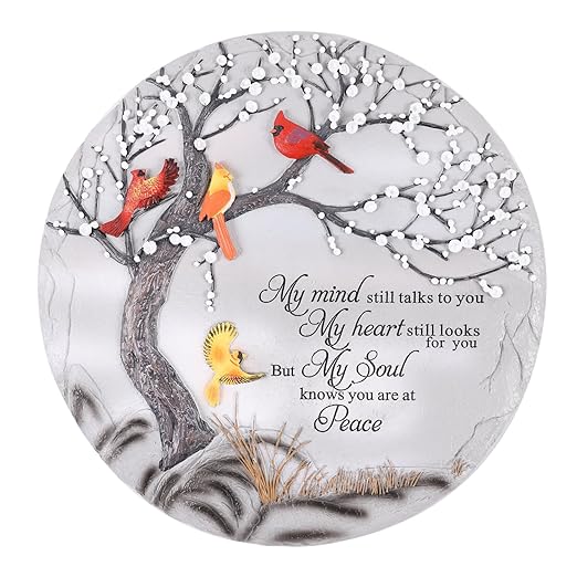 Cardinal Memorial Graden Stones, Garden Stones in Memory of Loved Ones, Memorial Gifts for Loss of Mother Father, Memorial Stepping Stones for Outdoor Decor, Memorial Gifts-Ruum Studio Home